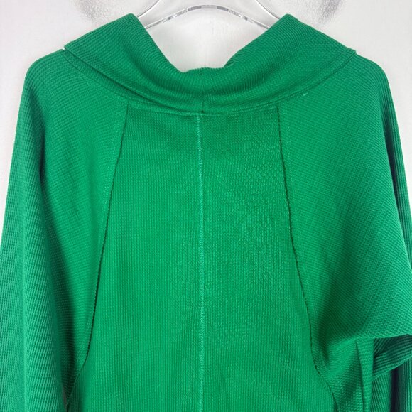 Anthropologie Pilcro Angie Mock Neck Waffle Top Green Size Small S EUC - Picture 10 of 11